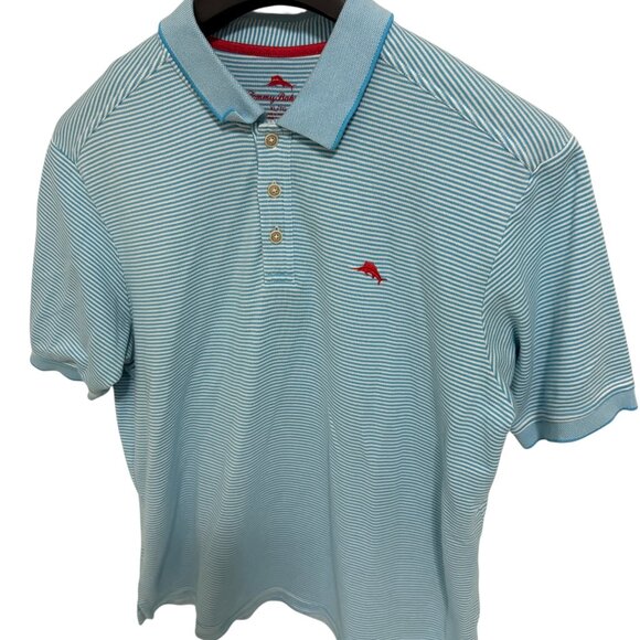Tommy Bahama Stripped Polo Shirt Pima Cotton Size XL/TG - Picture 2 of 6